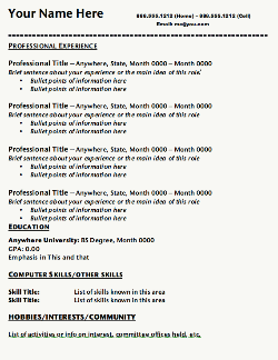 simple resume template. asic resume templates. asic