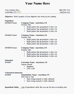 simple sample resume format. wallpaper This Sample Resume